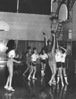 Markham vs Stouffville Sr. Girl's Basketball game.  April Snowball #41, Judy Neufeld #30, Kim Hunter (50kb)